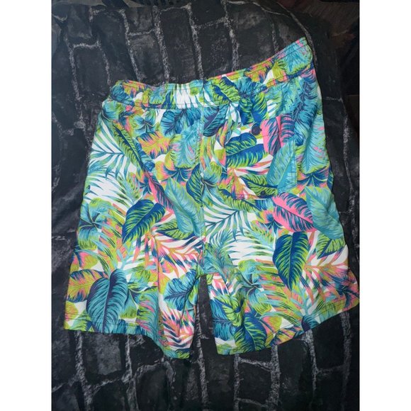 Goodfellow & Co Men's 7" Leafy Tropical Print Swim Shorts, Green, Size S, NWT - Picture 5 of 5